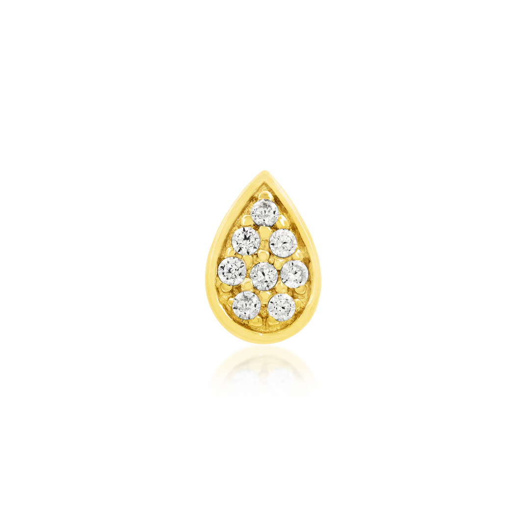 Gouden Peer met CZ steentjes