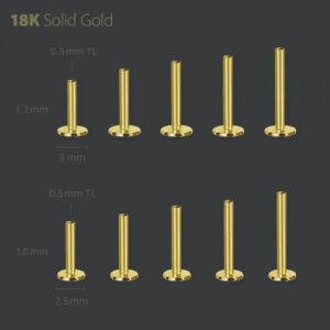 18k Threadless Labret