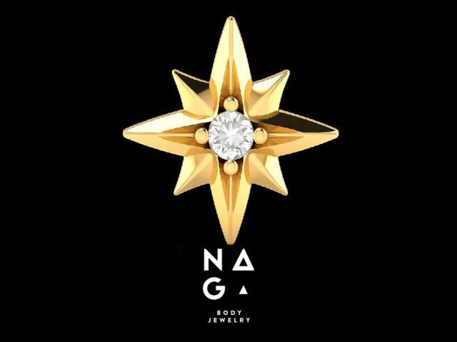estralis van naga piercing top met diamant