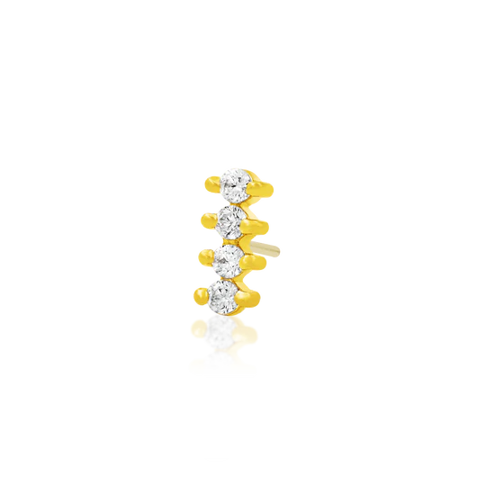 4 Gem CZ Bar - Afbeelding 2